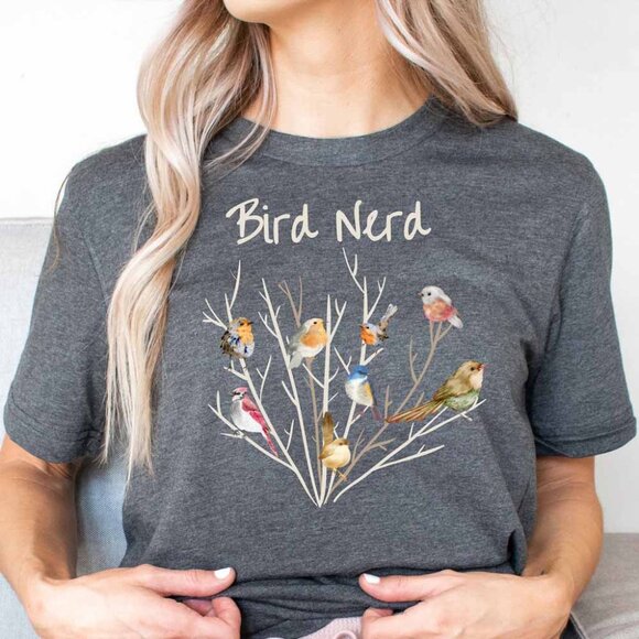 Bird Nerd Shirt, Bird Lover T-Shirt, Funny Animal Shirt, Animal Lover Gift - Picture 1 of 3